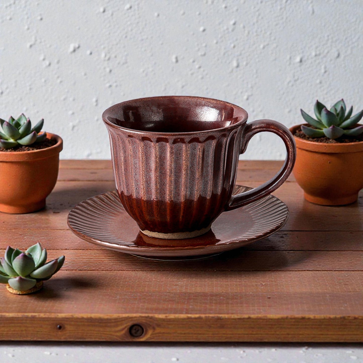 Japanese Style Cup and Saucer Set