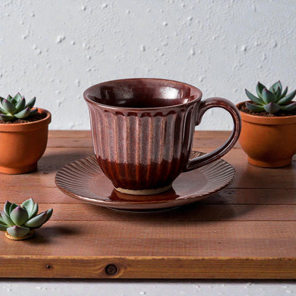 Japanese Style Cup and Saucer Set