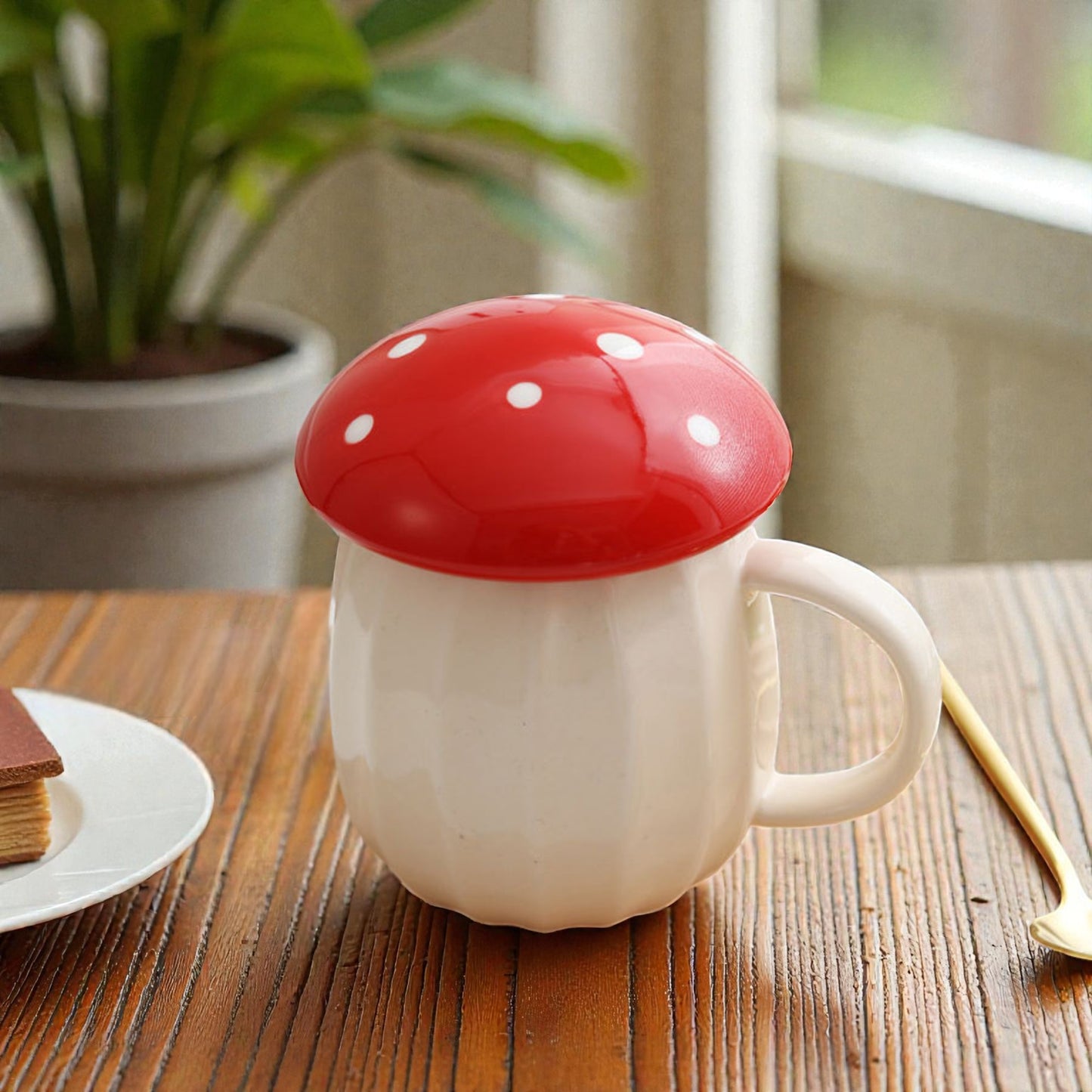 Mushroom Mug with Lid