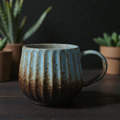 Rustic Striped Coffee Cup