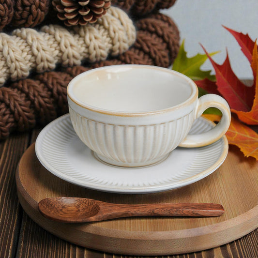 Retro Style Cup and Saucer Set